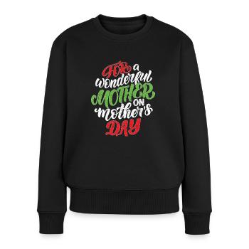 Mom Mom Mom Mother's Day - Mother's Day Design - Women's Premium Organic Jumper - black - Front - Julia (174cm)