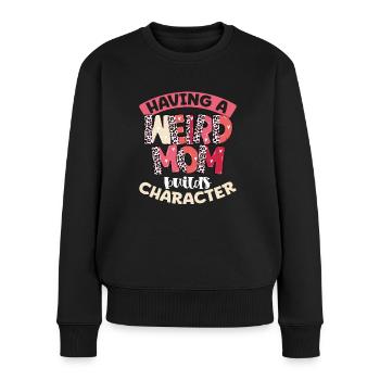 Avoir une mère étrange - Pull Premium bio Femme - noir - Devant - Julia (174cm)