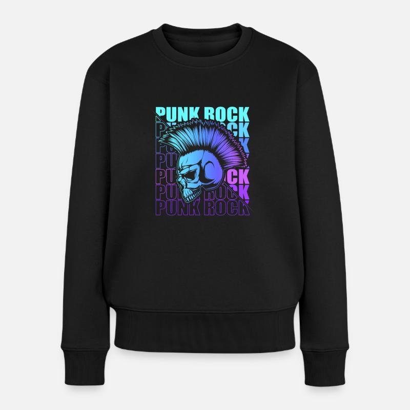 Punk Rock Pogo Anarchie Punks Punk Rocker Punk - Frauen Premium Bio Pullover - Schwarz