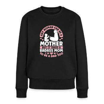 Chaque femme peut être mère - Pull Premium bio Femme - noir - Devant - Julia (174cm)