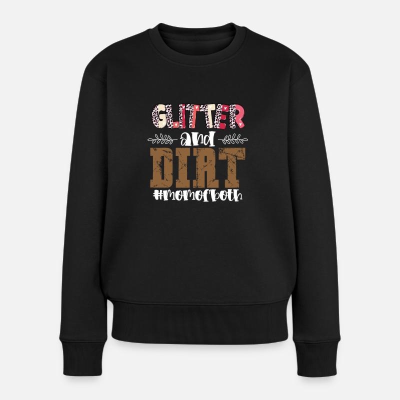 Paillettes et saleté - Pull Premium bio Femme - noir