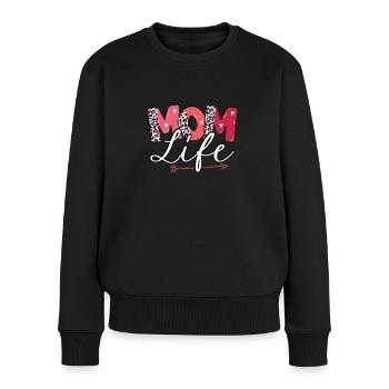 Süßes Mama Leben - Frauen Premium Bio Pullover - Schwarz - Vorne - Julia (174cm)