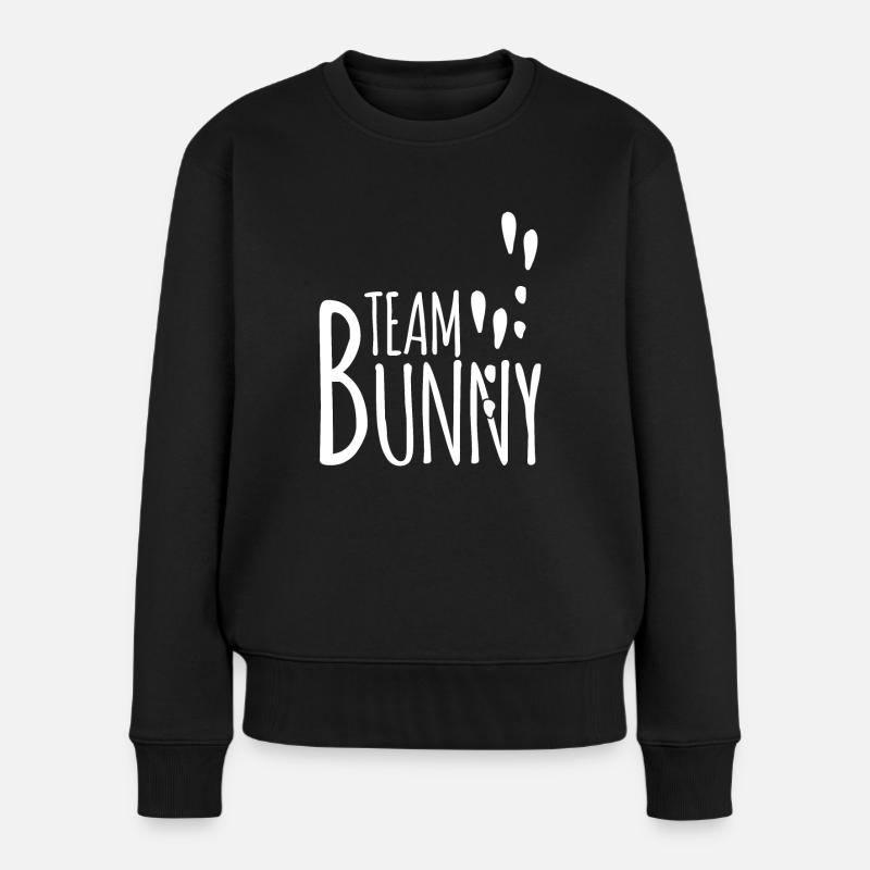 Hase Hasen Kaninchen - Frauen Premium Bio Pullover - Schwarz