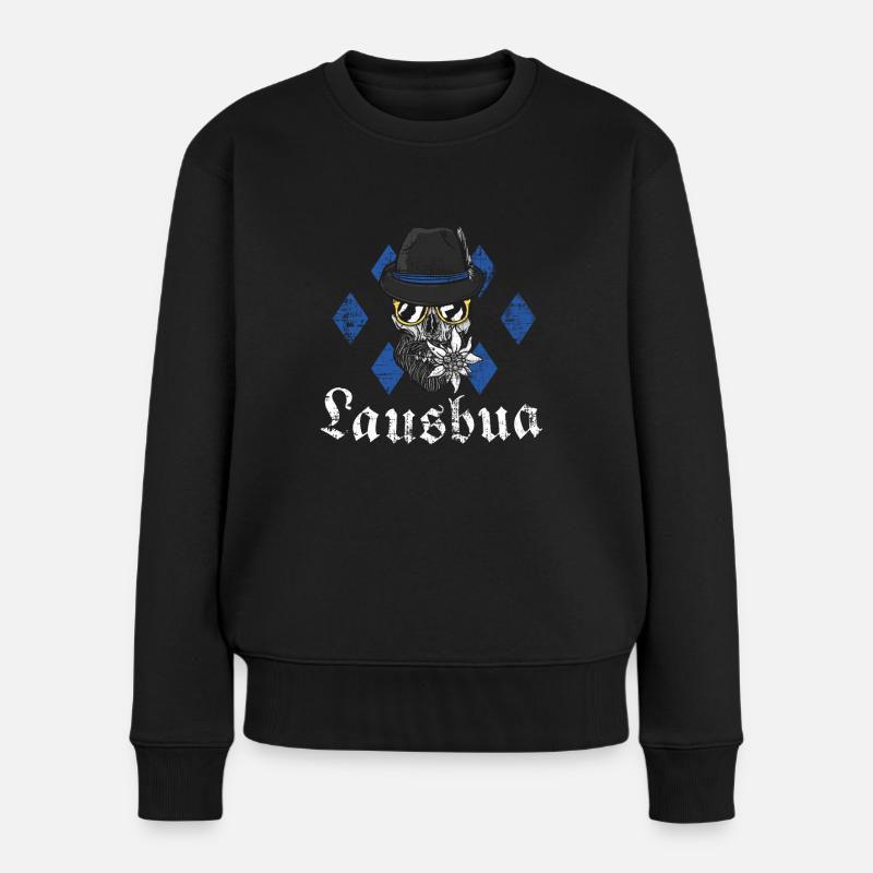 Lausbua bleu bavarois - Pull Premium bio Femme - noir