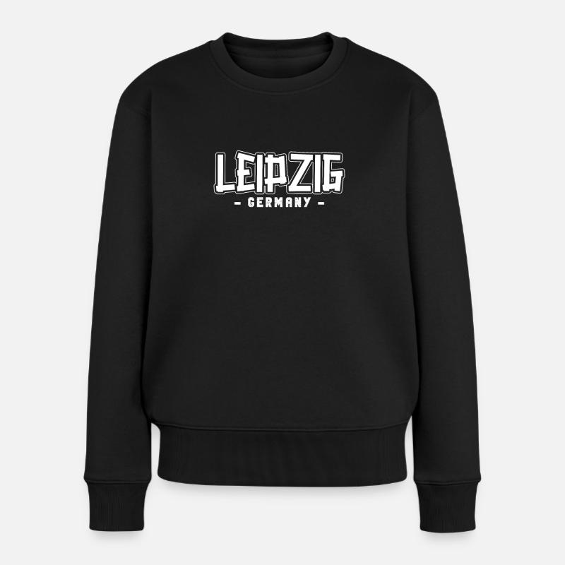 Leipzigerin Leipziger Leipzig - Frauen Premium Bio Pullover - Schwarz