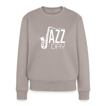 Jazz Musik Improvisation Festival - Frauen Premium Bio Pullover - Taupe - Vorne - Julia (174cm)