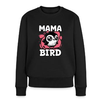 Mignon Mama Bird - Pull Premium bio Femme - noir - Devant - Julia (174cm)