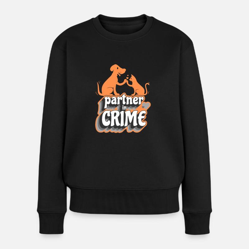 Partenaire dans le crime - Pull Premium bio Femme - noir