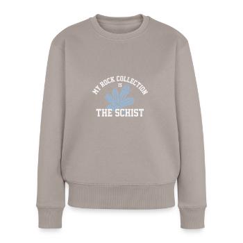 Ma collection de roches est la - Pull Premium bio Femme - taupe - Devant - Julia (174cm)