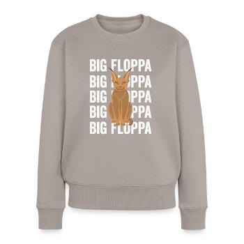 Big Floppa Caracal Cat Meme - Pull Premium bio Femme - taupe - Devant - Julia (174cm)