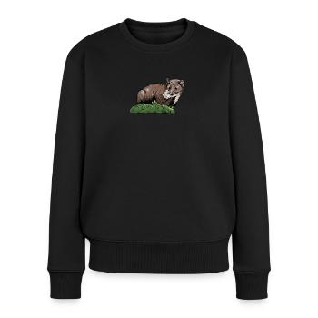 Martre de pierre I maison motif de chasse au gibier de martre pour les chasseurs - Pull Premium bio Femme - noir - Devant - Julia (174cm)