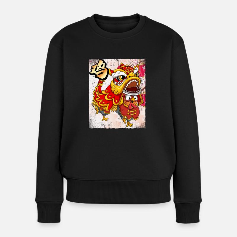 Année du Coq Nouvel An lunaire chinois - Pull Premium bio Femme - noir