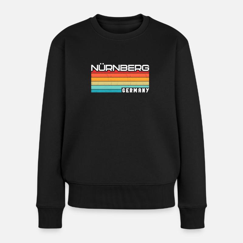 Nürnbergerin Nürnberger Nürnberg - Frauen Premium Bio Pullover - Schwarz