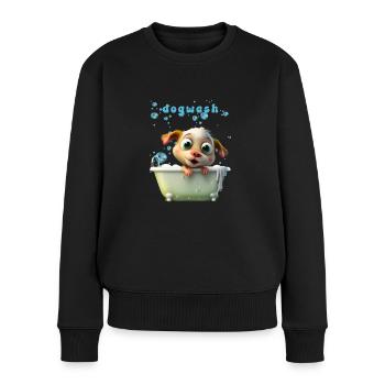 Funny Dog Motif Pet Dog Lingerie - Pull Premium bio Femme - noir - Devant - Julia (174cm)