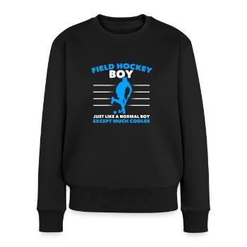Marquer un garçon de hockey sur gazon comme une norme - Pull Premium bio Femme - noir - Devant - Julia (174cm)