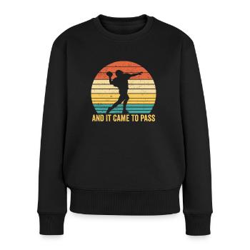 Lustiger Mormonenmissionar LDS Fußball - Frauen Premium Bio Pullover - Schwarz - Vorne - Julia (174cm)