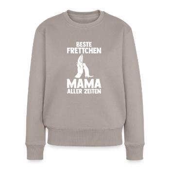 Beste Frettchen Mama aller Zeiten - Frauen Premium Bio Pullover - Taupe - Vorne - Julia (174cm)