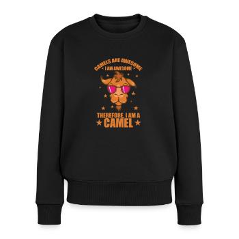 Camels are Awesome I am Awesome Dromedar - Women's Premium Organic Jumper - black - Front - Julia (174cm)