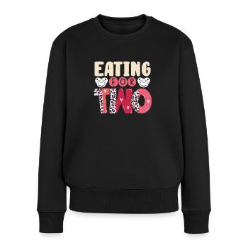 Essen Zu Zweit - Frauen Premium Bio Pullover - Schwarz - Vorne - Julia (174cm)