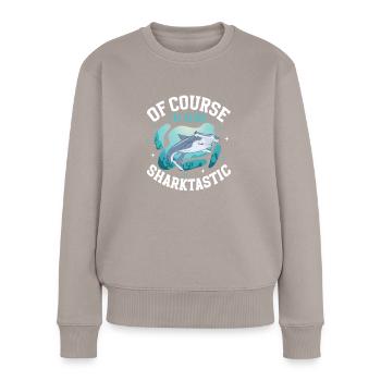 Shark Ocean Predator Plongée sous-marine - Pull Premium bio Femme - taupe - Devant - Julia (174cm)