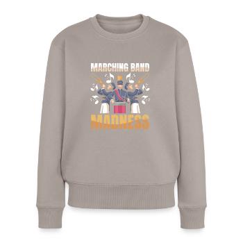 Fan-train fanf fanfare folie - Pull Premium bio Femme - taupe - Devant - Julia (174cm)