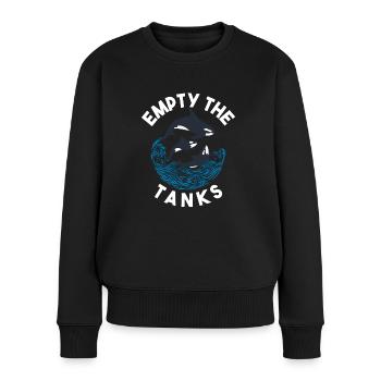 Orca Wal Geschenke - Frauen Premium Bio Pullover - Schwarz - Vorne - Julia (174cm)