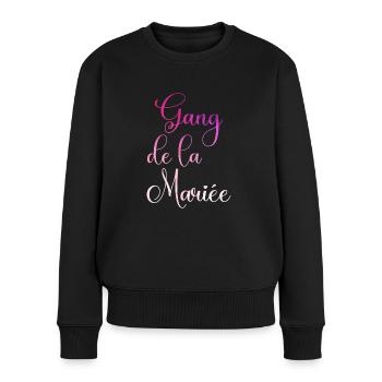 gang de la mariée evjf enterrement vie jeune fille - Pull Premium bio Femme - noir - Devant - Julia (174cm)