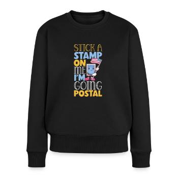 Postangestellte Postdame Postbote Post - Frauen Premium Bio Pullover - Schwarz - Vorne - Julia (174cm)