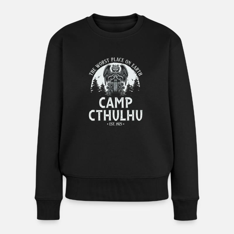 Camp Cthulhu, drôle d’horreur cosmique Cthulhu - Pull Premium bio Femme - noir