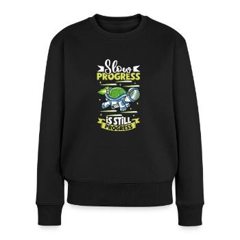 Boxer Boxing Turtle Turtles Sea Ocean Reptile - Frauen Premium Bio Pullover - Schwarz - Vorne - Julia (174cm)