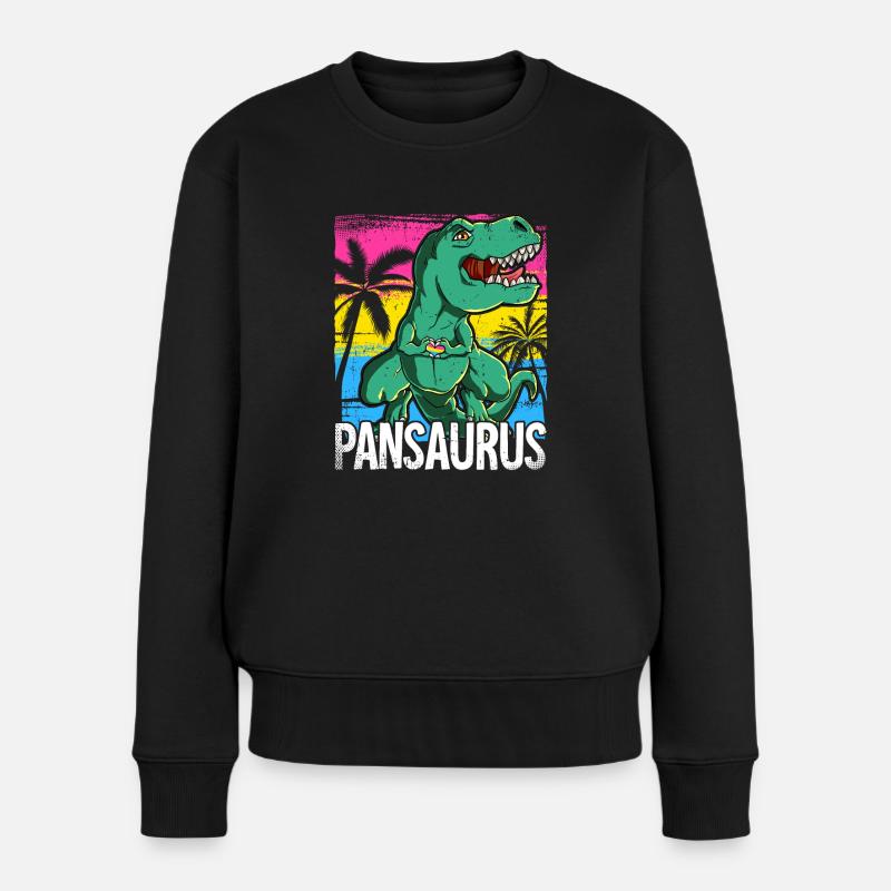 Fierté LGBTQ Pansaurus Costume Mois de la fierté - Pull Premium bio Femme - noir