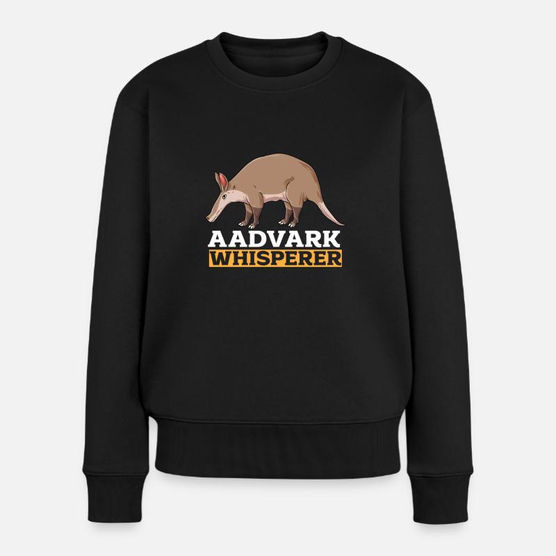 Erdferkel - Frauen Premium Bio Pullover - Schwarz