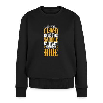 Cowboy Barn Bull Rider Rodéo Country Western - Pull Premium bio Femme - noir - Devant - Julia (174cm)
