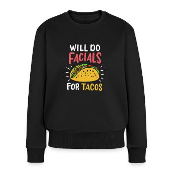 Will Do Gesichtsbehandlungen für Tacos Kosmetikeri - Frauen Premium Bio Pullover - Schwarz - Vorne - Julia (174cm)