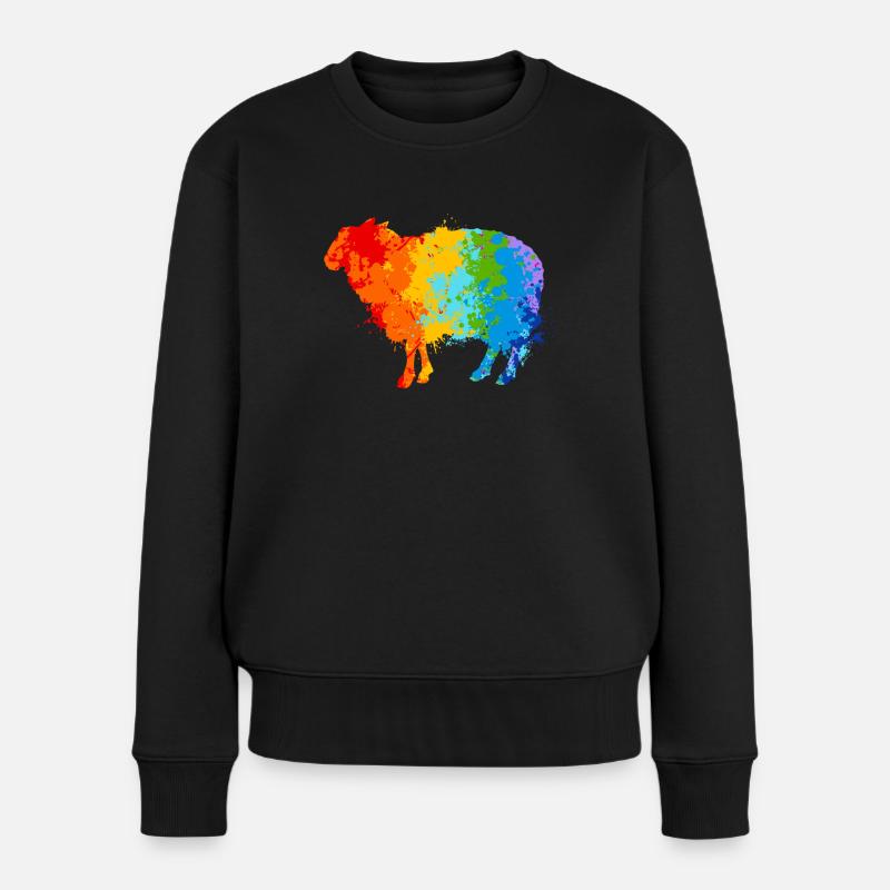 Color Splash Sheep Mouton coloré - Pull Premium bio Femme - noir