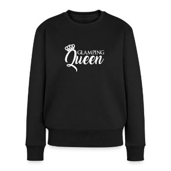 Glamping Queen Partenaire Regard Chemise Cadeau Camping - Pull Premium bio Femme - noir - Devant - Julia (174cm)