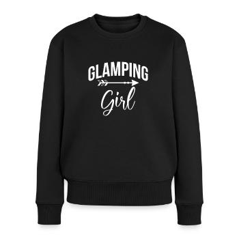 Glamping Girl Shirt Gift Camping - Pull Premium bio Femme - noir - Devant - Julia (174cm)