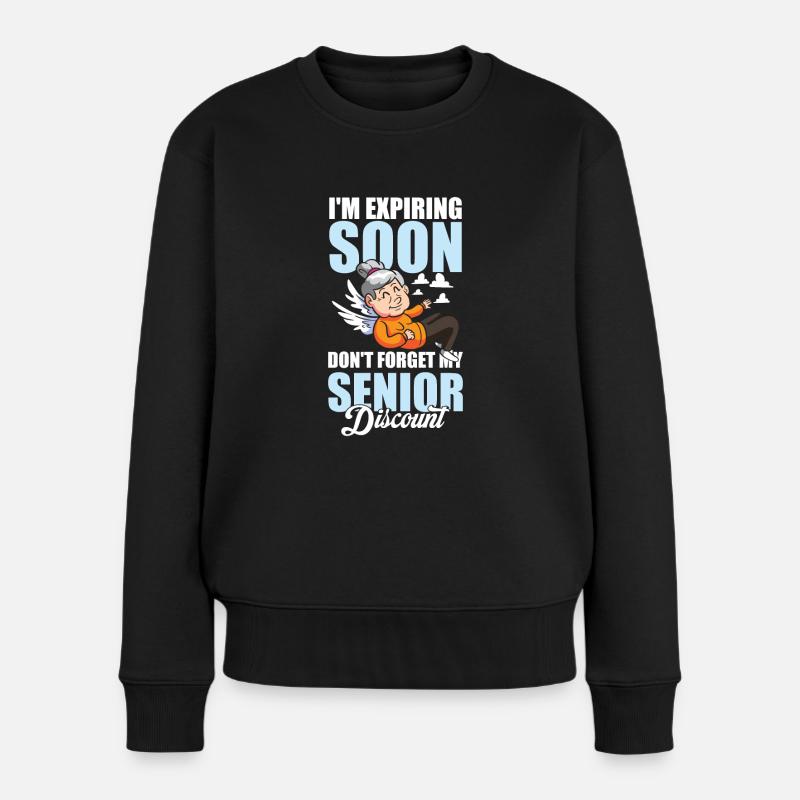 Rentner Rente Humor - Frauen Premium Bio Pullover - Schwarz