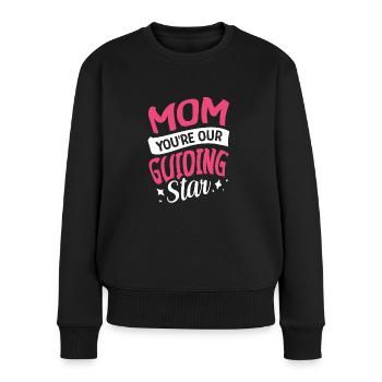 Mom, you are our guiding star - Women's Premium Organic Jumper - black - Front - Julia (174cm)