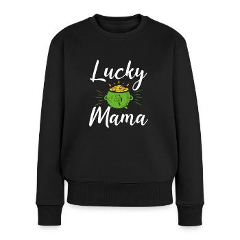 Happy mom - Women's Premium Organic Jumper - black - Front - Julia (174cm)