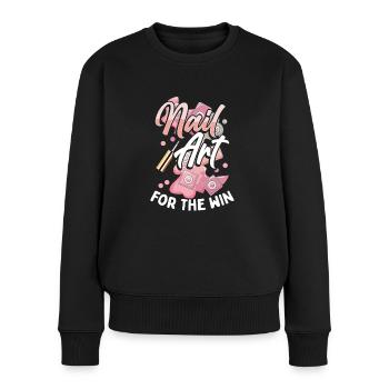 Le nail art pour la victoire - Pull Premium bio Femme - noir - Devant - Julia (174cm)