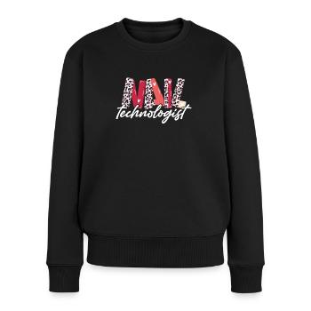 Nail technologist - Women's Premium Organic Jumper - black - Front - Julia (174cm)