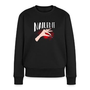 Hit the nail on the head - Women's Premium Organic Jumper - black - Front - Julia (174cm)