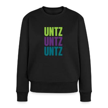 Unzt Unzt Untz Techno Musik Festival Outfit - Frauen Premium Bio Pullover - Schwarz - Vorne - Julia (174cm)