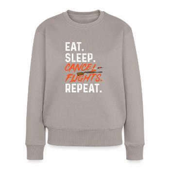 Trapschießen Skeet Tontaubenschießen - Frauen Premium Bio Pullover - Taupe - Vorne - Julia (174cm)