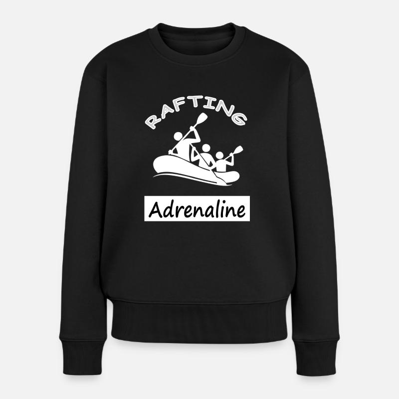 Rafting Sport Wassersport Kanu Kajak Geschenkidee - Frauen Premium Bio Pullover - Schwarz