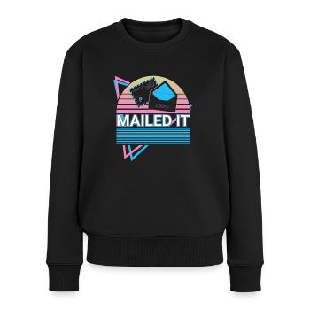 Postdienst Postbote Retro - Frauen Premium Bio Pullover - Schwarz - Vorne - Julia (174cm)
