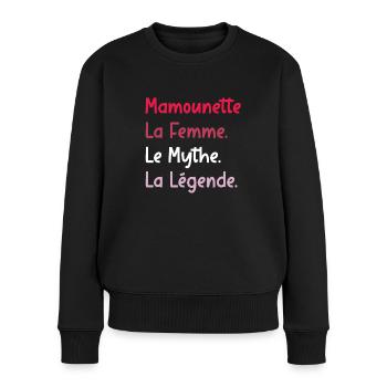 mamounette - Pull Premium bio Femme - noir - Devant - Julia (174cm)