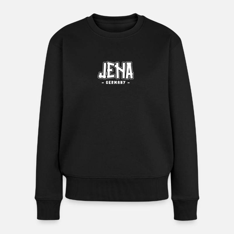 Jenaerin Jenaer Jena - Frauen Premium Bio Pullover - Schwarz