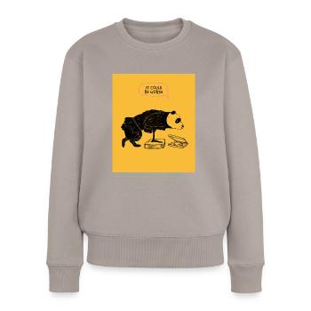 CELA POURRAIT ÊTRE PIRE - Pull Premium bio Femme - taupe - Devant - Julia (174cm)